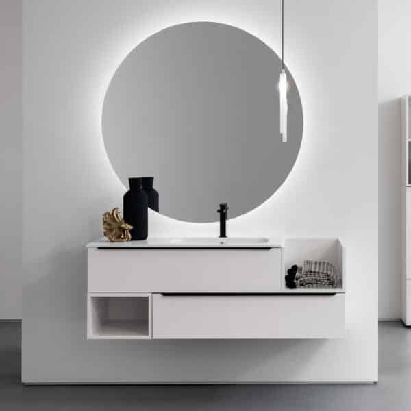 BD029 - Mobile arredo bagno COMPAB, vista frontale. Design moderno, personalizzabile.