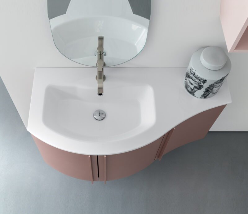 Mobile Bagno Curvo Compab BD025 A609 Versus - Design Moderno
