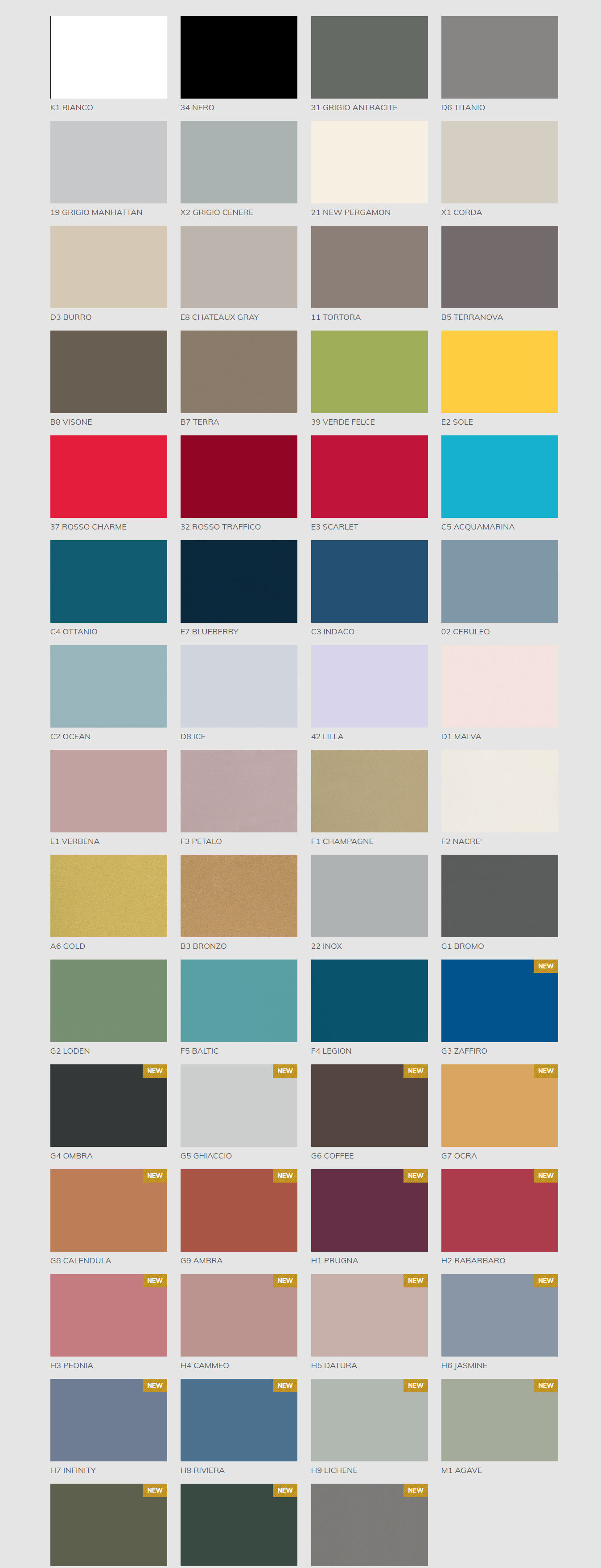 B201/BGO - COLORI LACCATI "EXTRA"
