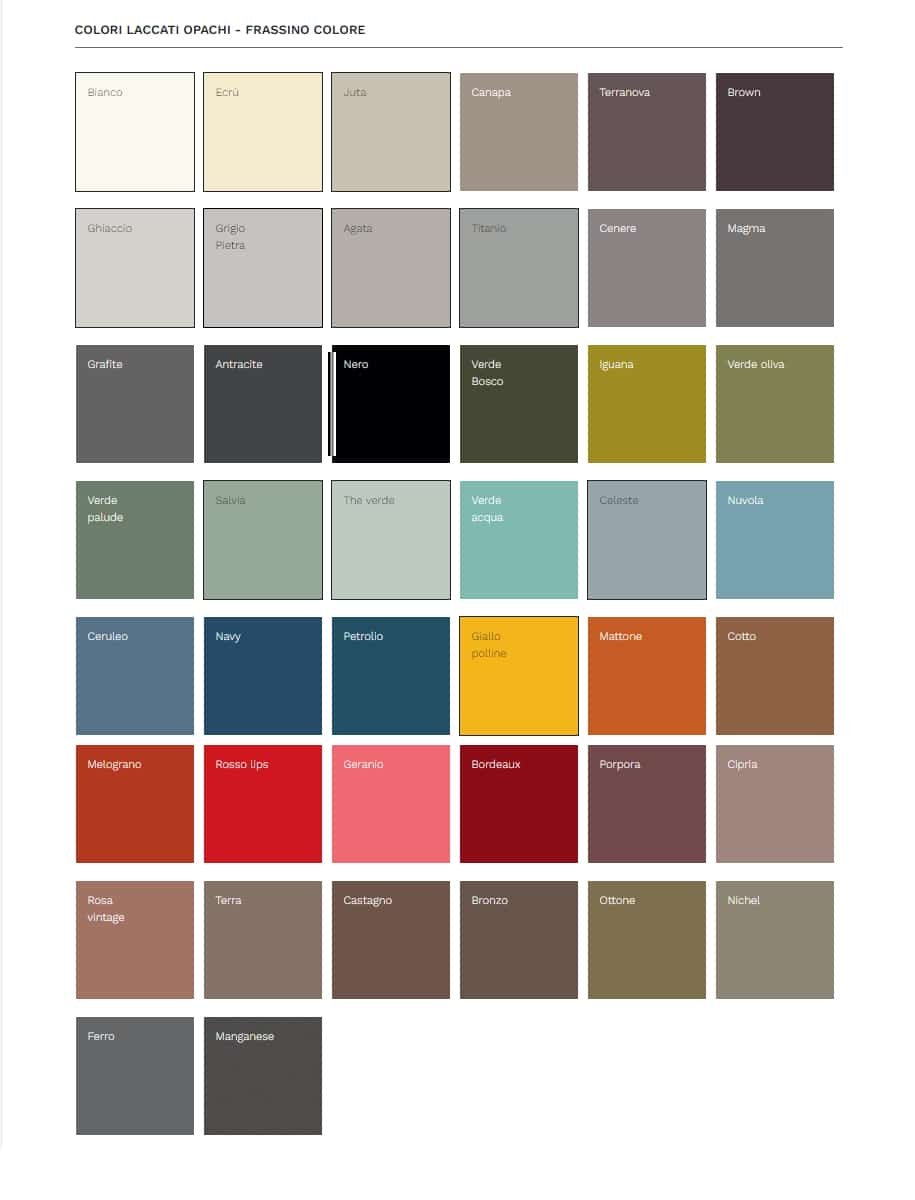 Colori Laccati Mobile Soggiorno Seta SA2011 Maronese