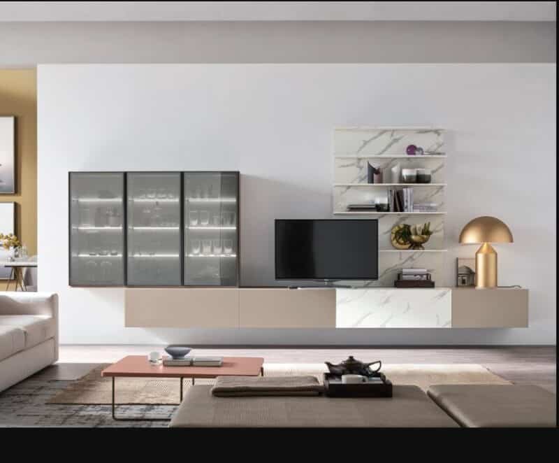 MARONESE Seta SU2108 - Mobile soggiorno moderno componibile L  422,6 cm ACF