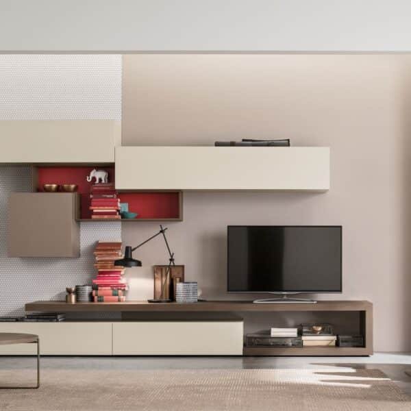 Maronese Seta SU2110 - Mobile soggiorno moderno componibile L 334,5 cm