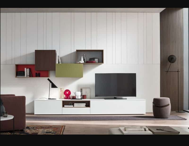 Seta SU2206 - Mobile soggiorno moderno componibile L  334,5 cm MARONESE ACF