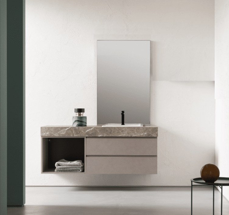 Compab BG004 - Mobile da bagno con Top design L.156 cm