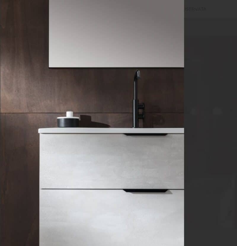 UP012- Mobile arredo bagno design a terra L.96 cm personalizzabile COMPAB