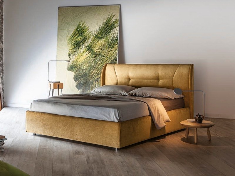 Letto Matrimoniale Demetra RigoSalotti - Design Moderno Imbottito