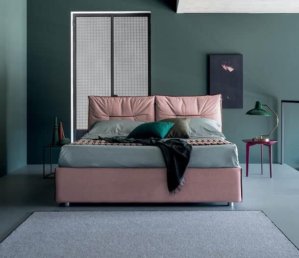 Letto Matrimoniale Imbottito Genesi RigoSalotti - Design Italiano
