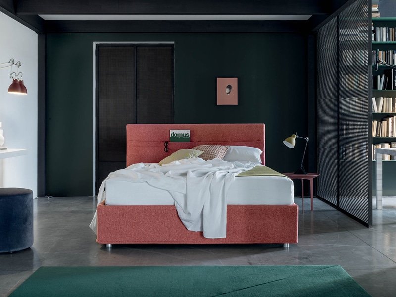 Letto Matrimoniale Imbottito Rigo Salotti Poket - Design Moderno