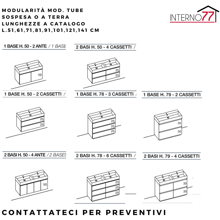Modularita serie tube sospesa o a terra 2