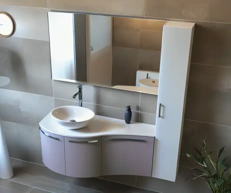 Arcom Mobile Bagno Curvo L.145,5 cm - Design Personalizzabile