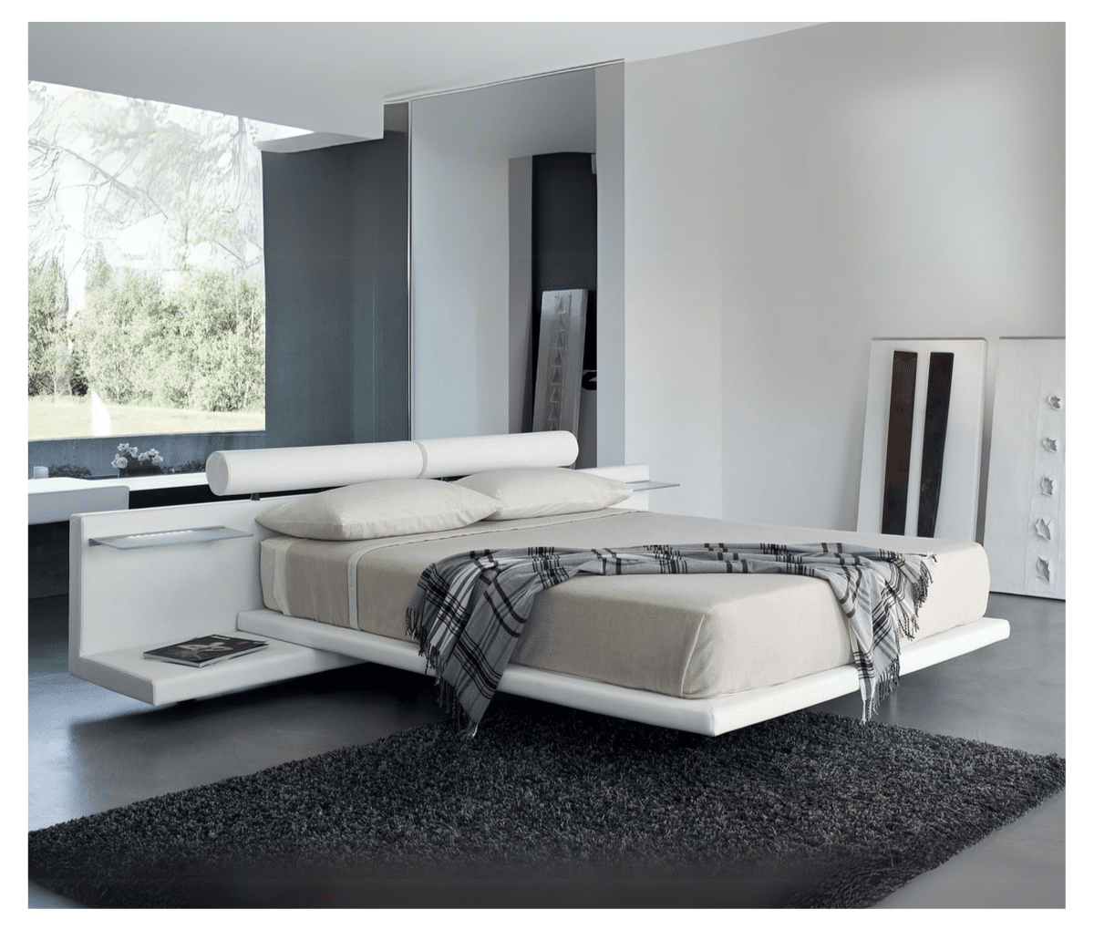 Letto imbottito matrimoniale design moderno INTERNO77