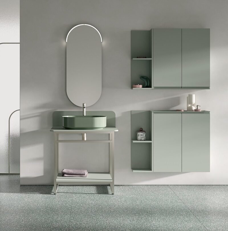 Mobile Bagno Compab BK09 - Design Moderno Sospeso Personalizzabile