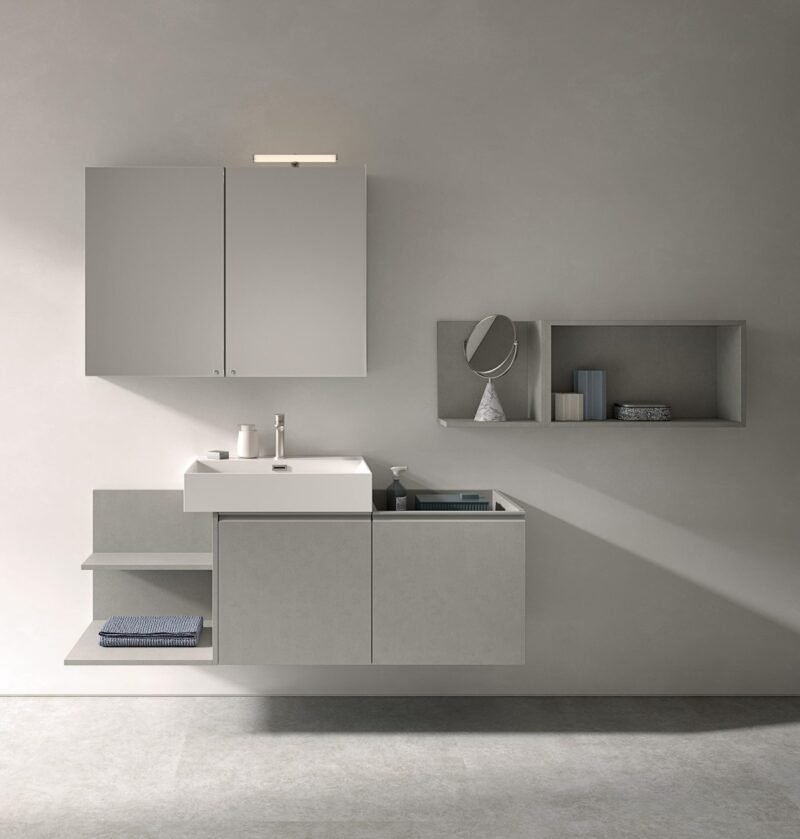 Mobile Bagno Compab BK12 - Design Moderno Sospeso Personalizzabile