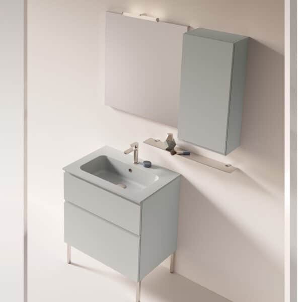 Mobile Bagno Compab MM05 - Design moderno e compatto per un bagno contemporaneo, vista frontale in stile minimalista.