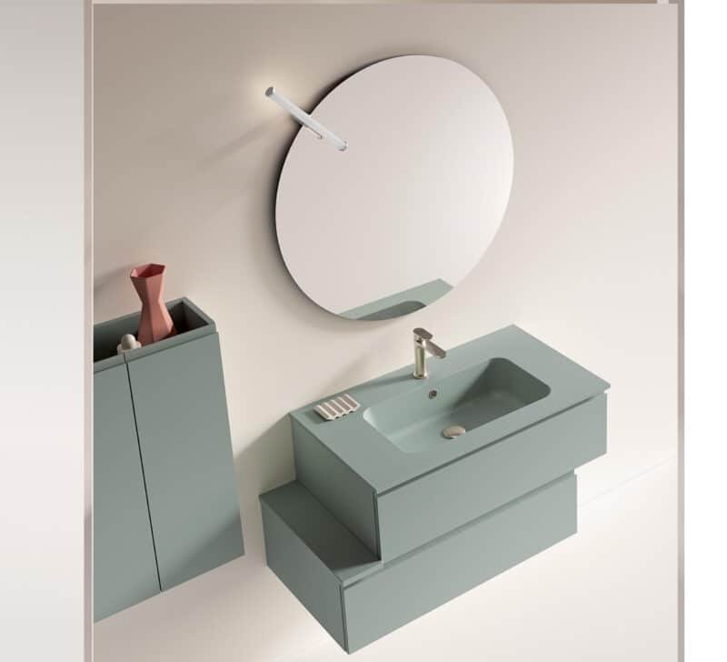 Mobile Bagno COMPAB MM06 - Design Moderno Sospeso Compact
