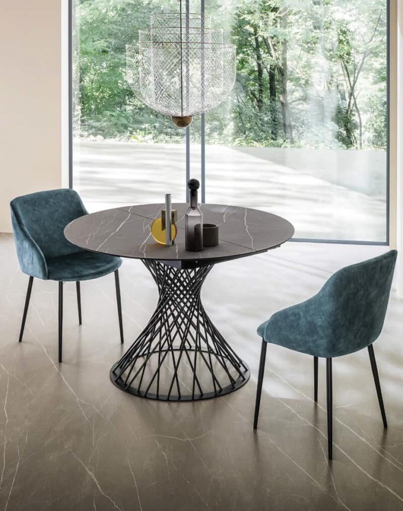 Tavolo Rotondo Allungabile La Primavera Franz - Design Moderno