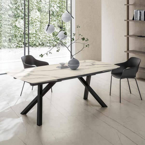 Tavolo Allungabile Xavi La Primavera HPL Bianco Statuario 200/280cm