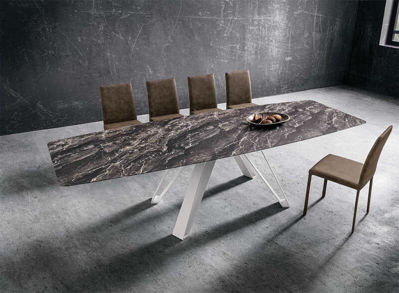 Tavolo Allungabile La Primavera Noah HPL Effetto Marmo 200/280cm