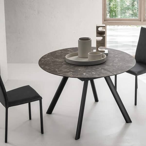Tavolo Rotondo Allungabile Nelson La Primavera HPL Sky Grey