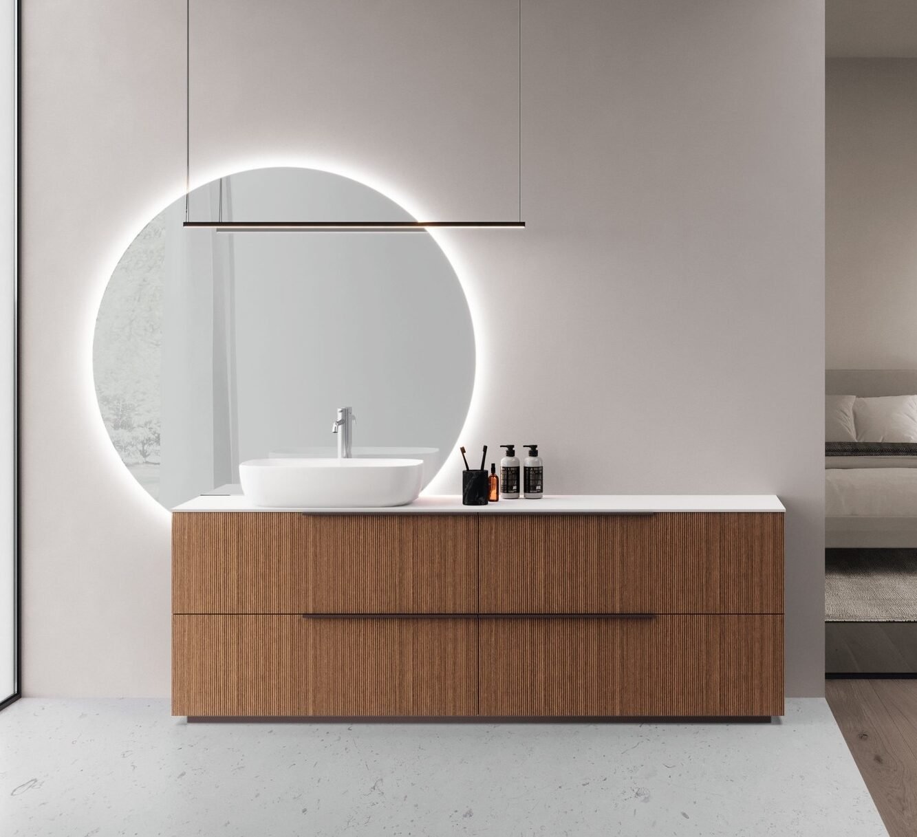 Mobili da bagno Baxar - dettaglio finiture e materiali