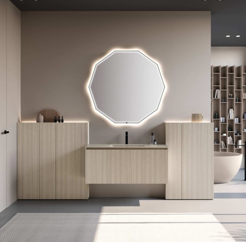 Mobile Bagno Sospeso Boiserie M3 Wally Baxar - Design Moderno