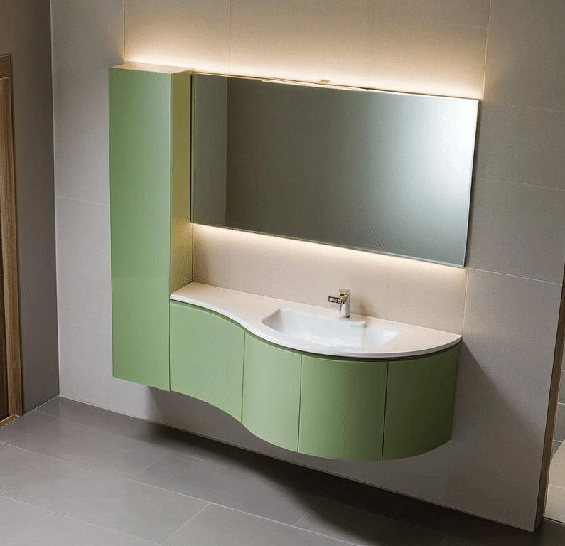 Mobile Bagno Curvo Design Soul ARCOM W702 - Eleganza Made in Italy