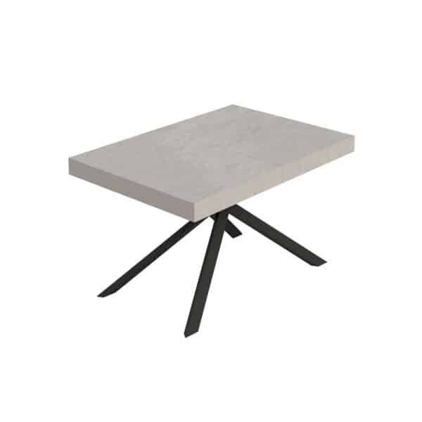 Tavolo allungabile 120/224x90 cm Niket cashmere gambe antracite