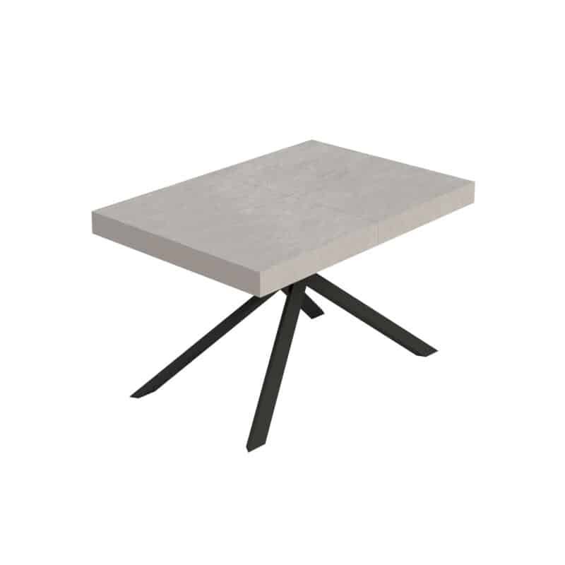Tavolo allungabile 120/224x90 cm Niket cashmere gambe antracite