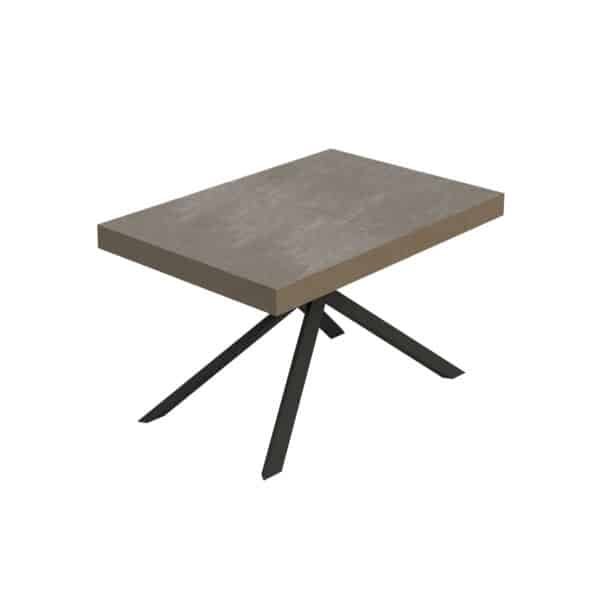 Tavolo allungabile 140/400x90 cm Niket tortora gambe antracite