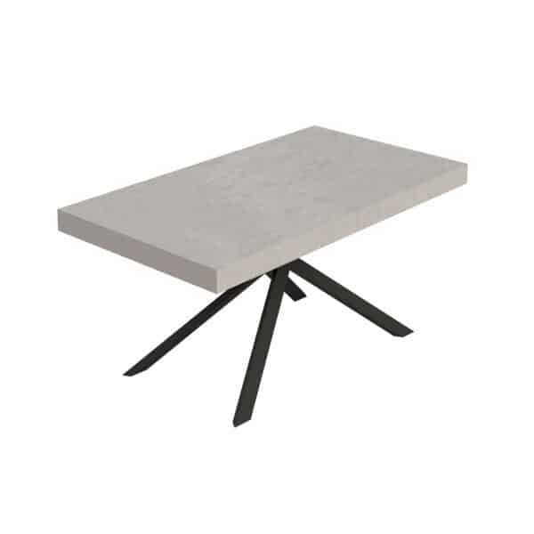 Tavolo allungabile 160/420x90 cm Niket cashmere gambe antracite