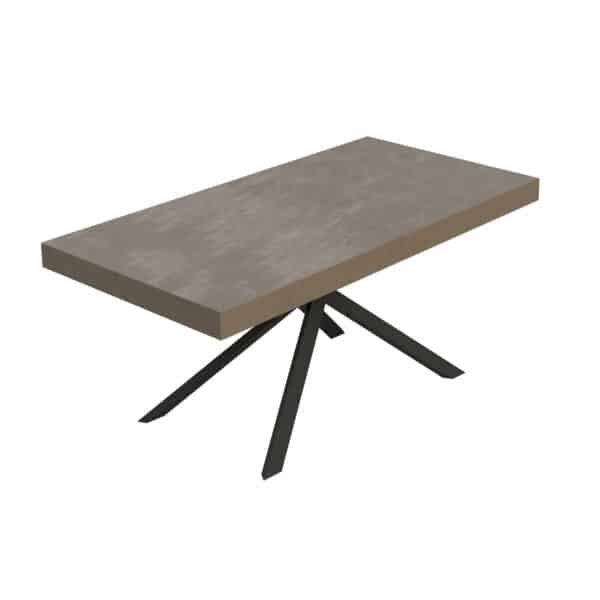 Tavolo allungabile 200/460x90 cm Niket tortora gambe antracite