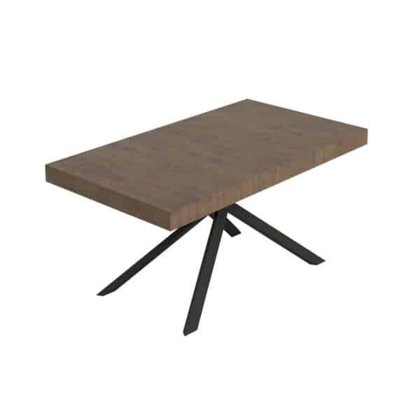 Tavolo allungabile 160/420x90 cm Niket noce gambe antracite