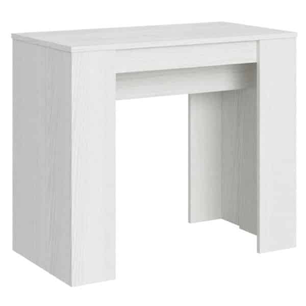 Consolle allungabile 90x48/308 cm Basic bianco frassino