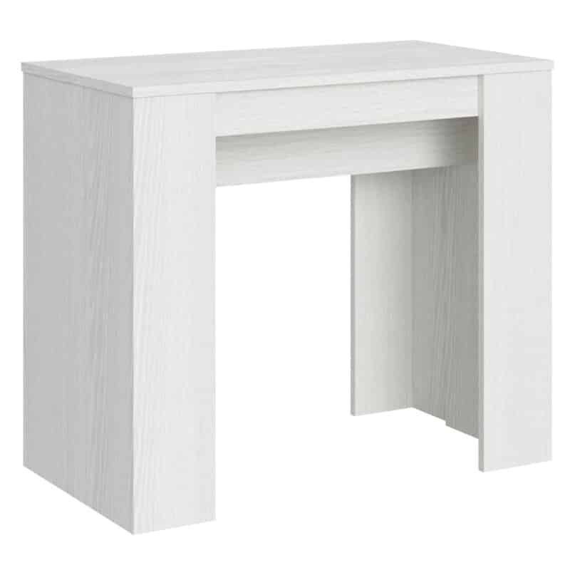 Consolle allungabile 90x48/204 cm Basic Small bianco frassino