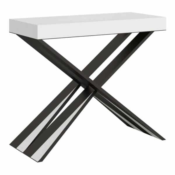 Consolle allungabile 90x40/300 cm Diago Premium bianco frassino