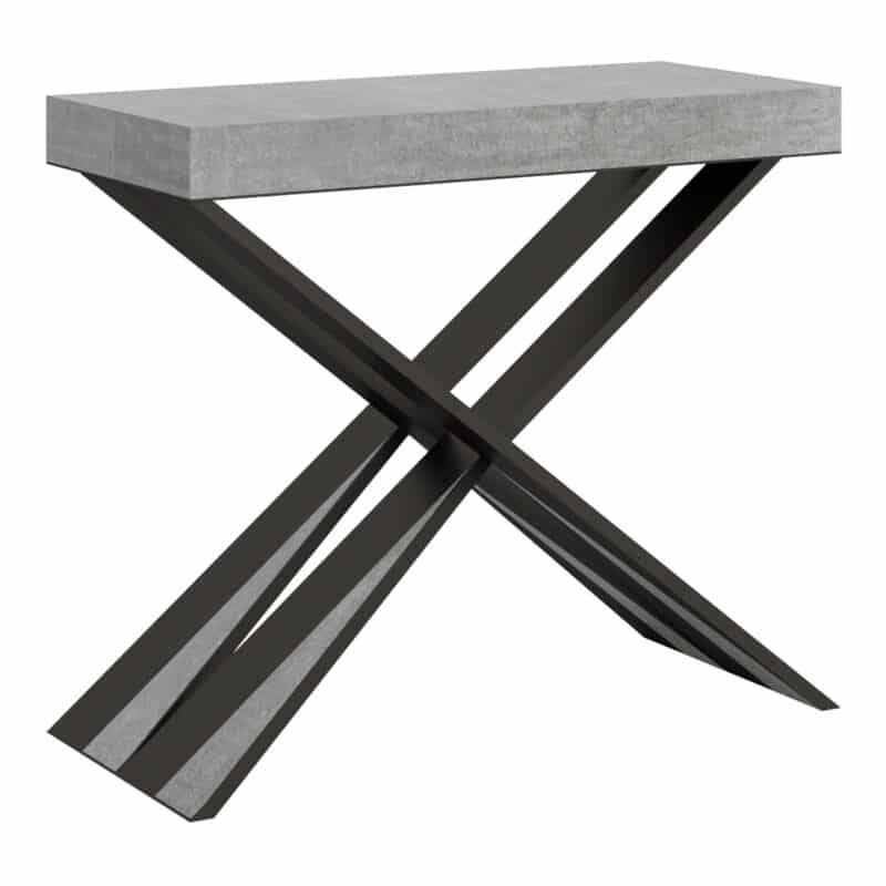 Consolle allungabile 90x40/196 cm Diago Small cemento