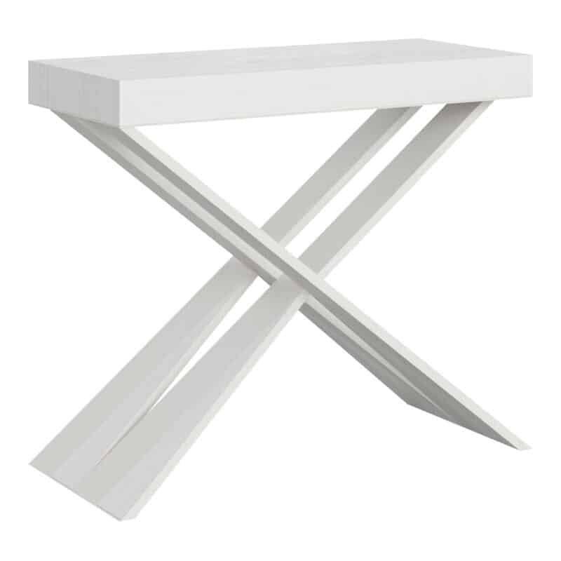 Consolle allungabile 90x40/300 cm Diago bianco frassino