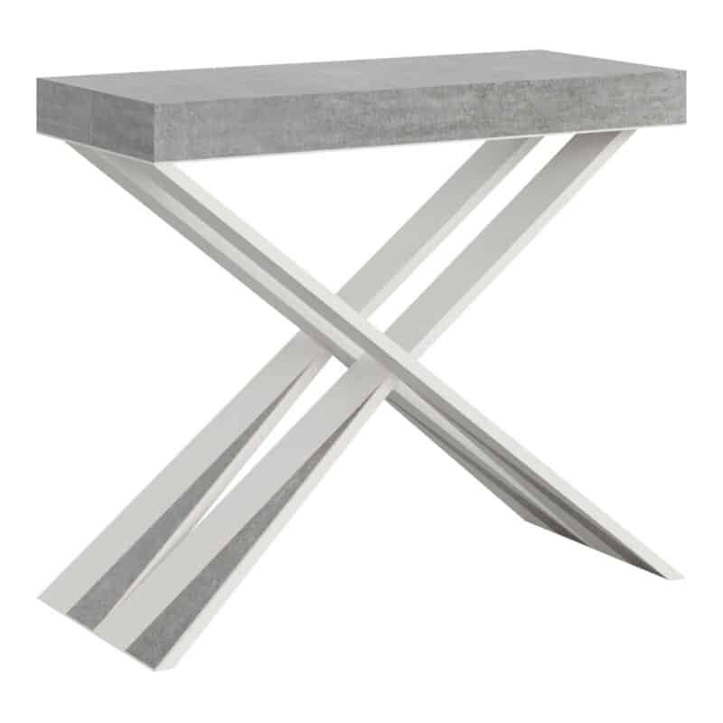 Consolle allungabile 90x40/196 cm Diago Small cemento