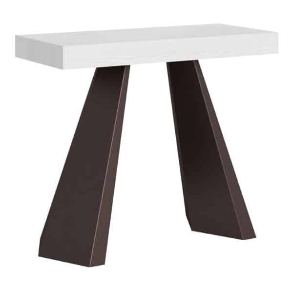 Consolle allungabile 90x40/300 cm Diamante Premium bianco frassino