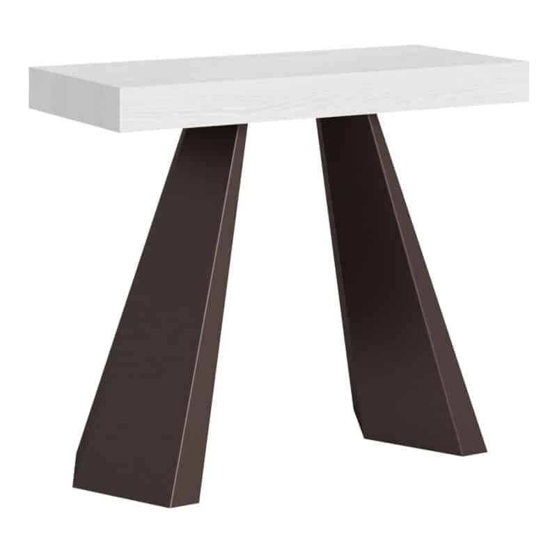 Consolle allungabile 90x40/196 cm Diamante Small bianco frassino