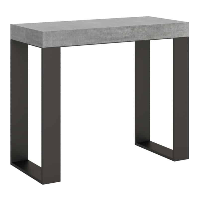 Consolle allungabile 90x40/196 cm Tecno Small cemento