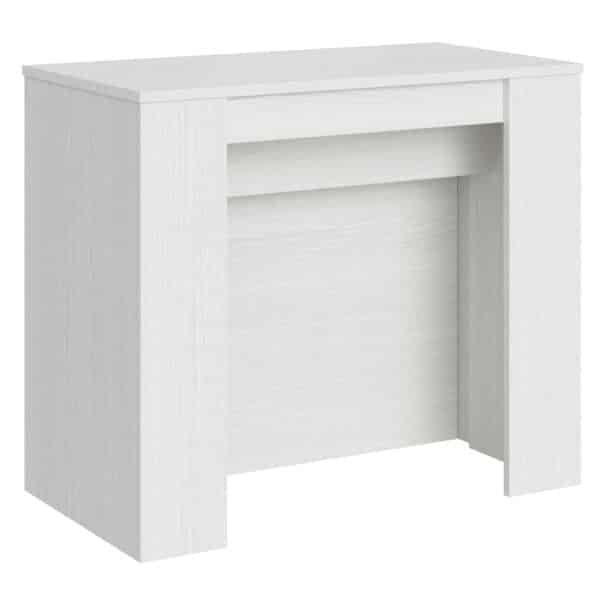 Consolle allungabile 90x48/296 cm Venus bianco frassino allunghe interne