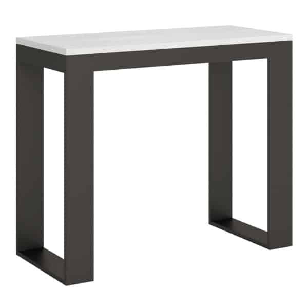 Consolle allungabile 90x40/300 cm Tecno Evolution bianco frassino