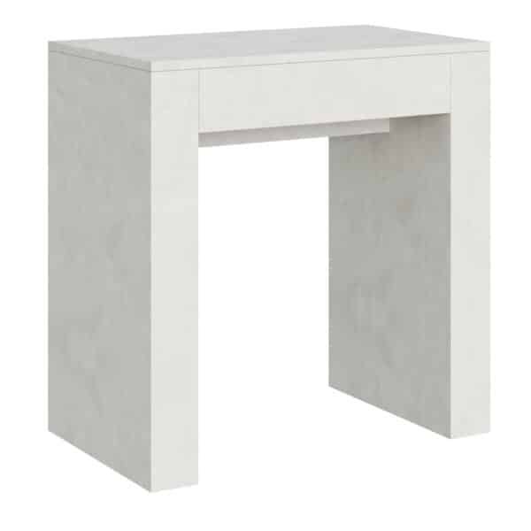 Consolle allungabile 78x47/299 cm Allin bianco spatolato allunghe interne