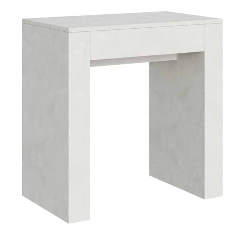 Consolle allungabile 78x47/299 cm Allin bianco spatolato allunghe interne
