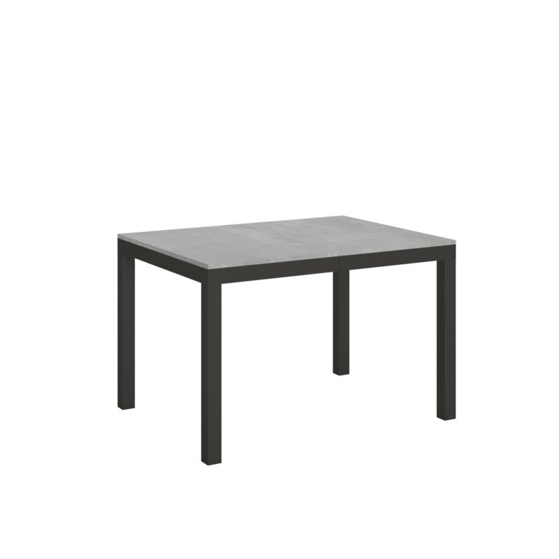 Tavolo allungabile 120/224x90 cm Everyday Evolution cemento telaio e gambe antracite