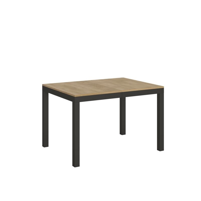 Tavolo allungabile 120/224x90 cm Everyday Evolution quercia natura telaio e gambe antracite