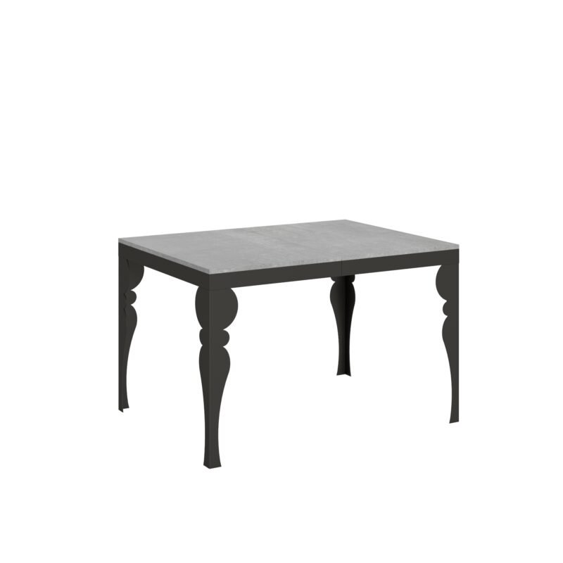Tavolo allungabile 120/224x90 cm Paxon Evolution cemento telaio e gambe antracite