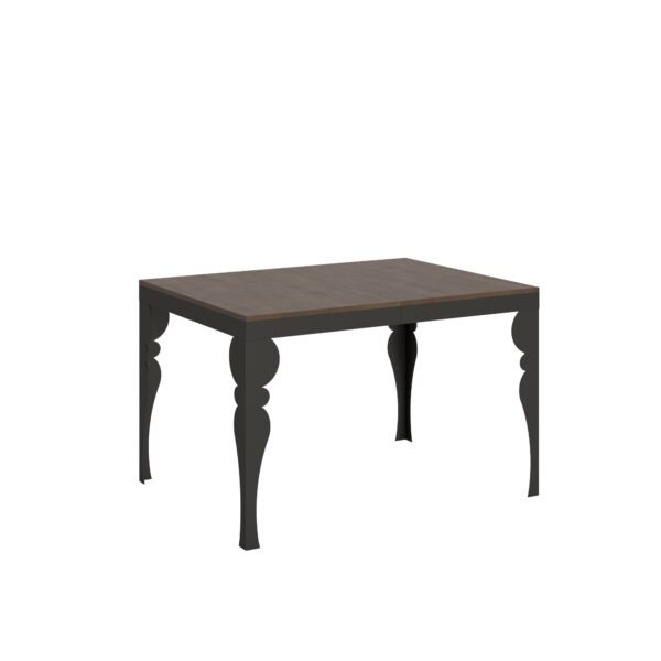 Tavolo allungabile 120/224x90 cm Paxon Evolution noce telaio e gambe antracite