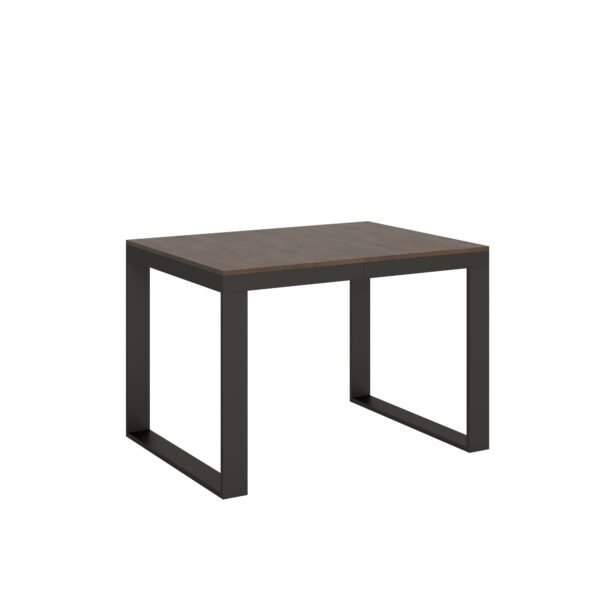 Tavolo allungabile 120/224x90 cm Tecno Evolution noce telaio e gambe antracite